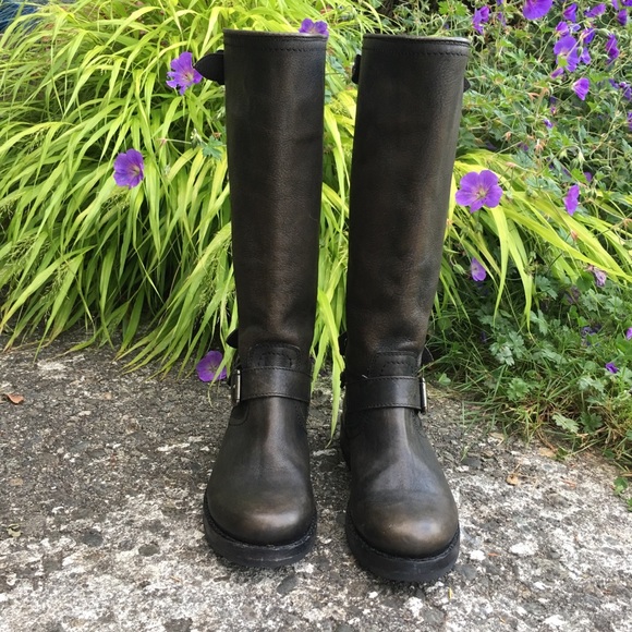 Frye Tall Veronica Black Back Zipper - Picture 4 of 8